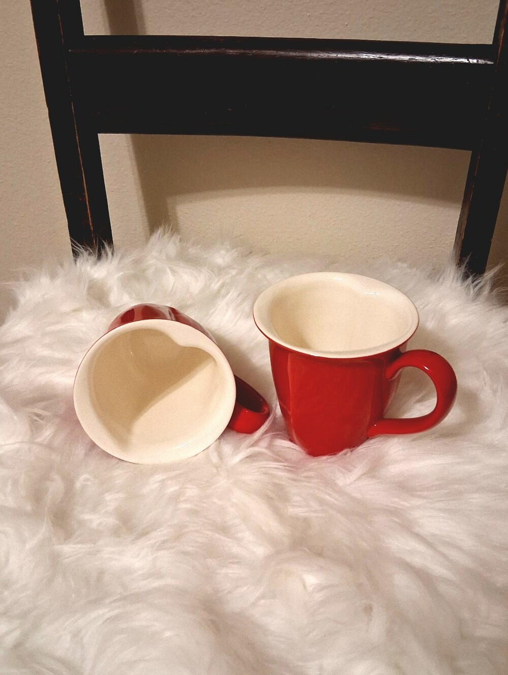 Hallmark Red Heart Coffee Mugs Set 2